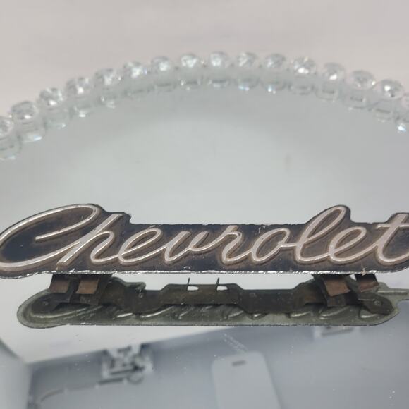 Vtg Chevrolet Emblem 1960s Script Logo Badge 9 Inch Name Plate Chevy Impala Etc. - Picture 2 of 12